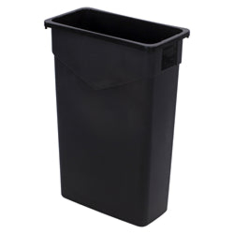 Carlisle Trimline Waste Container, 23Gal, Black – 34202303