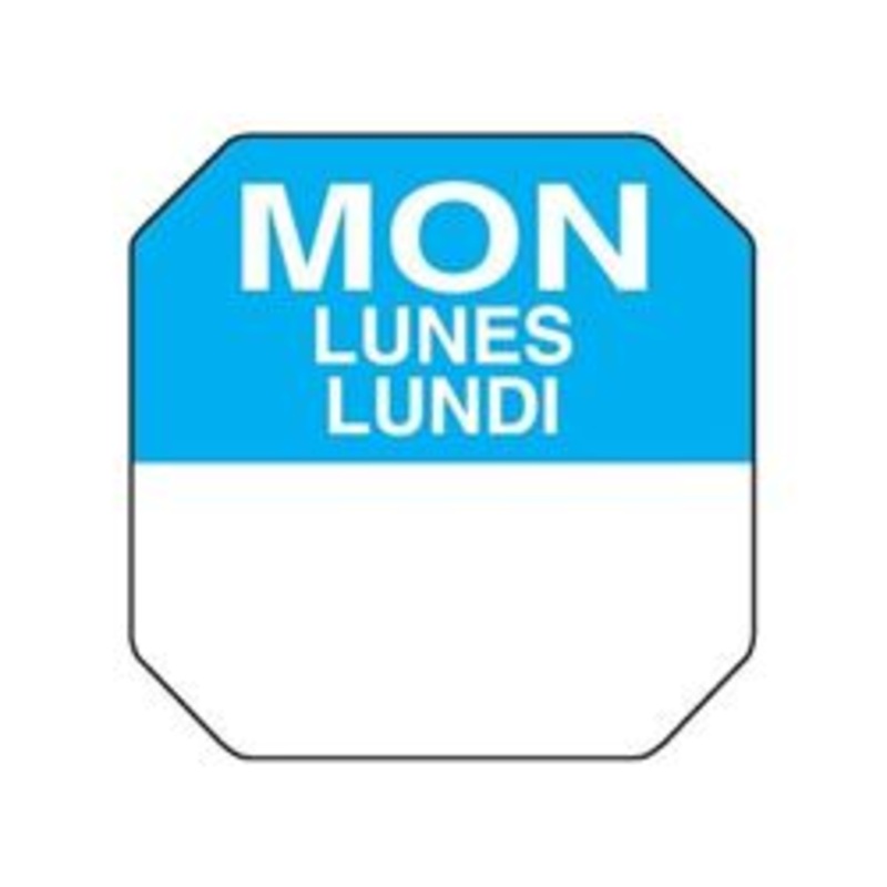 Daydots Trilingual 1 Daydots Label Roll – Monday – 7701-MON