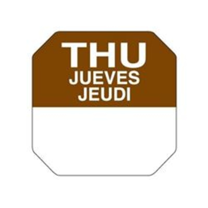 Daydots Trilingual 1 Daydots Label Roll -Thursday – 7704-THURS