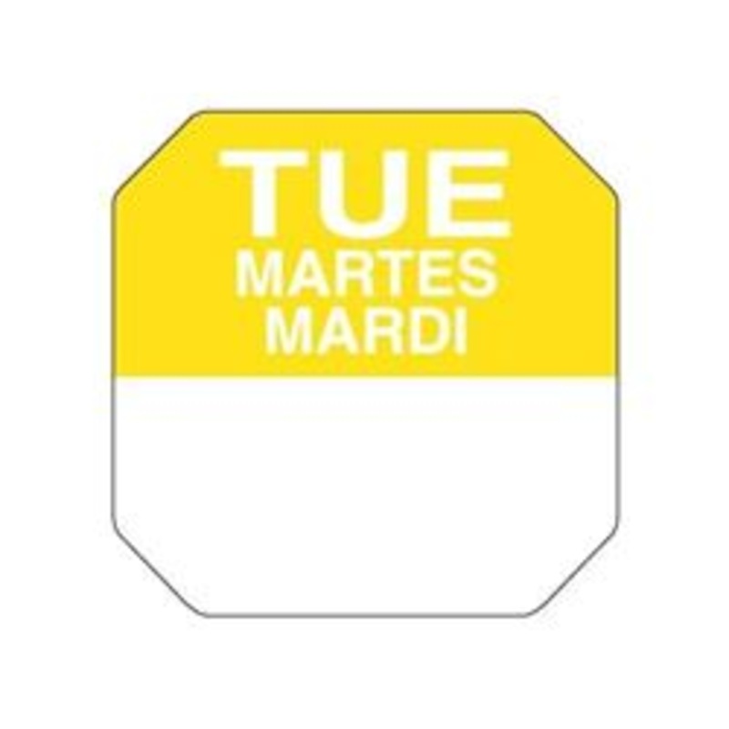 Daydots Trilingual 1 Daydots Label Roll – Tuesday – 7702-TUES