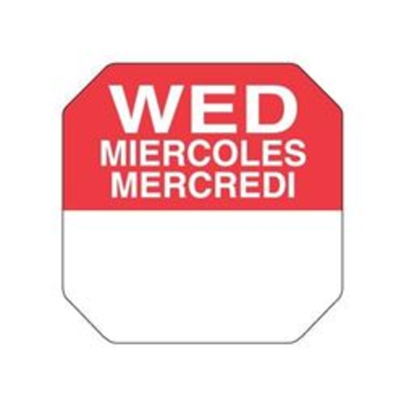 Daydots Trilingual 1 Daydots Label Roll – Wednesday – 7703-WED