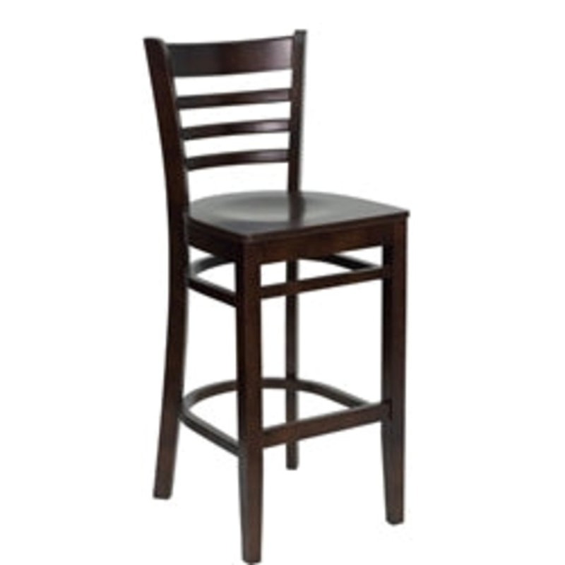 Flash Furniture Barstool, Ladder Back, Walnut – XUDGW0005BARLADWALGG