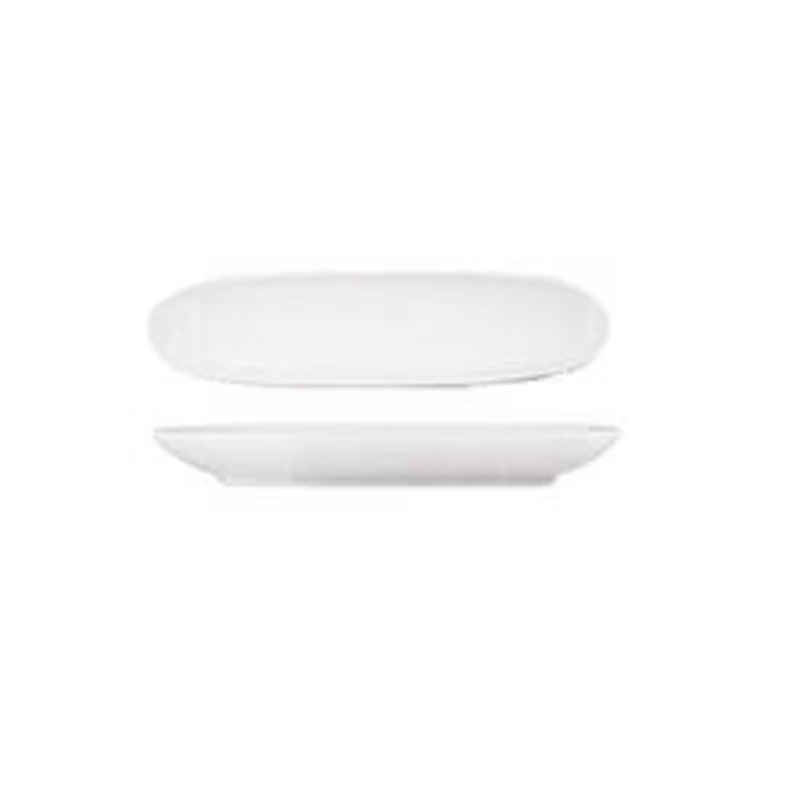 FOH Plate, Oval 14 x 3 1/2 x 1 1/2 Wh – CS6E
