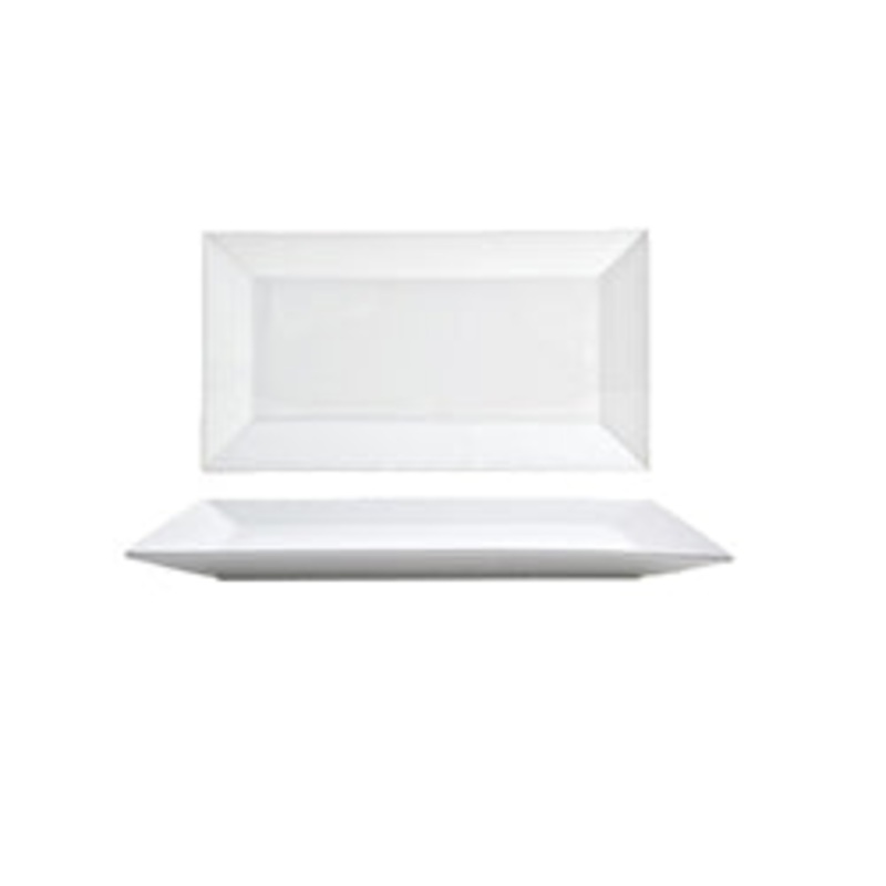 FOH Plate, Porcelain 13 x 7 White – CS6E