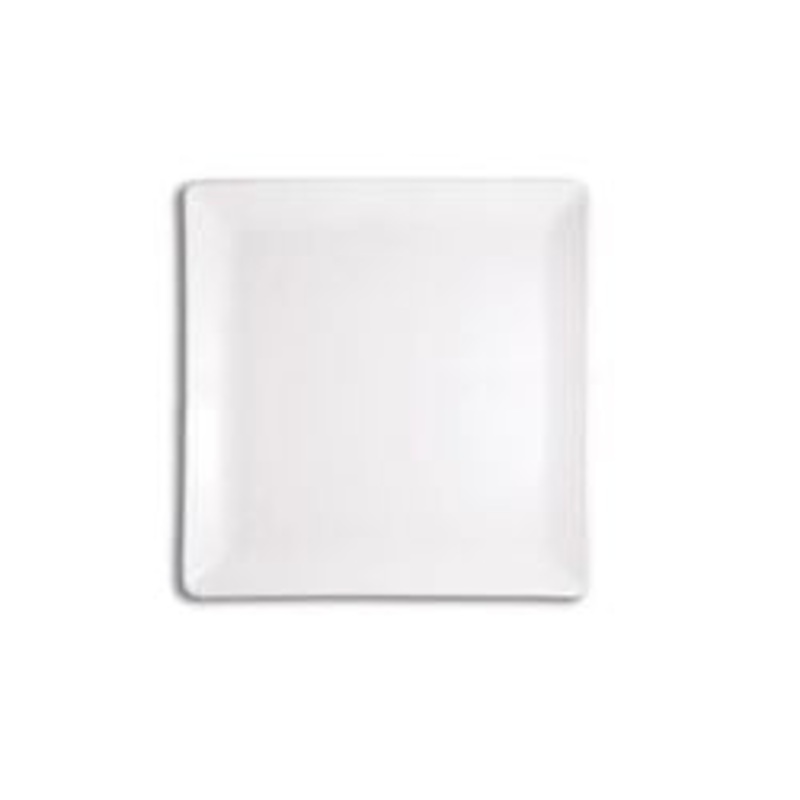 FOH Plate, Square Porcelain 10 – White – CS1D