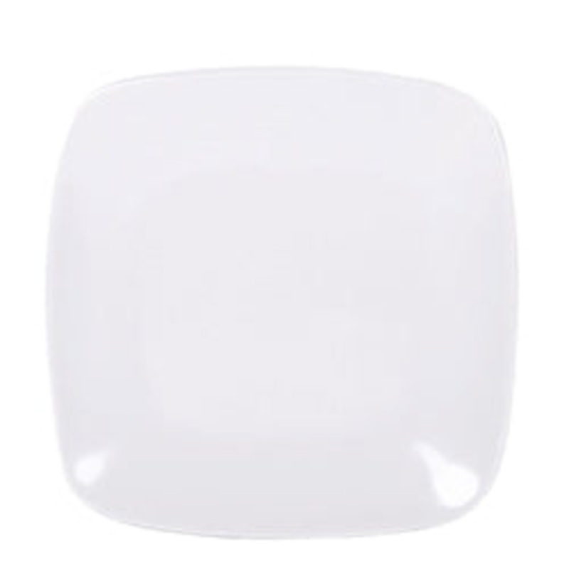 Plate 7 Sq Rnd Edge Mel White