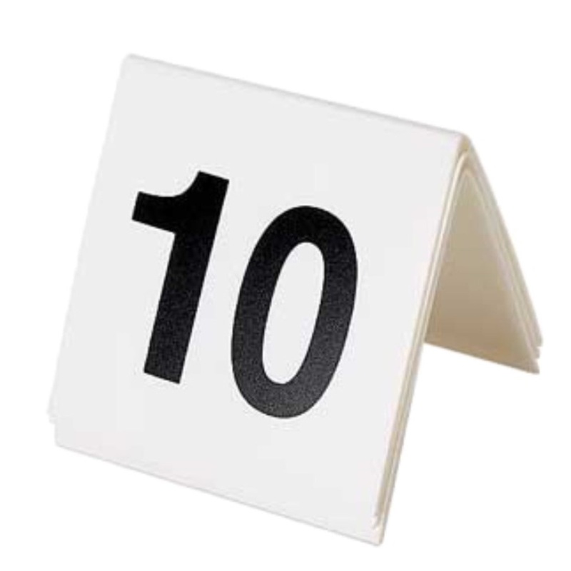 G.E.T.  Number Tents, Plastic White W/Black Numbers 26-50 – NUM-26-50