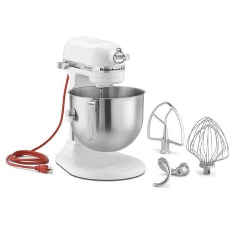 KitchenAid – Dough Mixer, 8 qt NSF Commercial Series – White – KSM8990WH