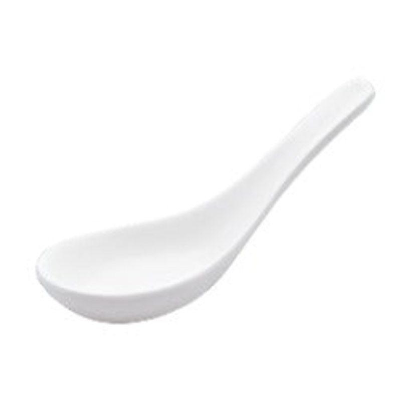 Korin Japanese White Ceramic Spoon – SPN-101C