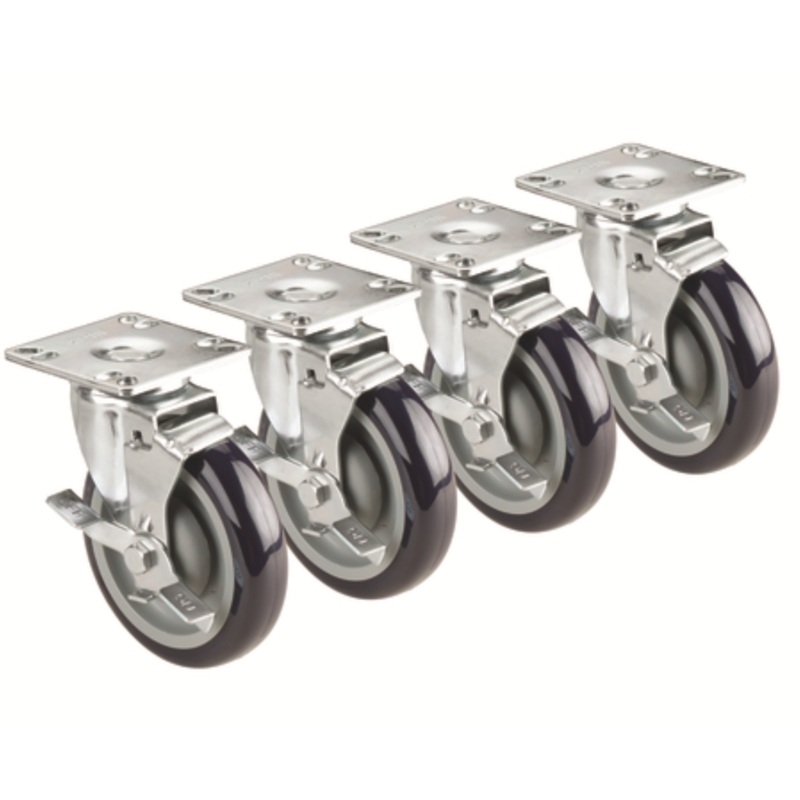 Krowne Plate Caster Swivel w/Lock 3 – 28-101S