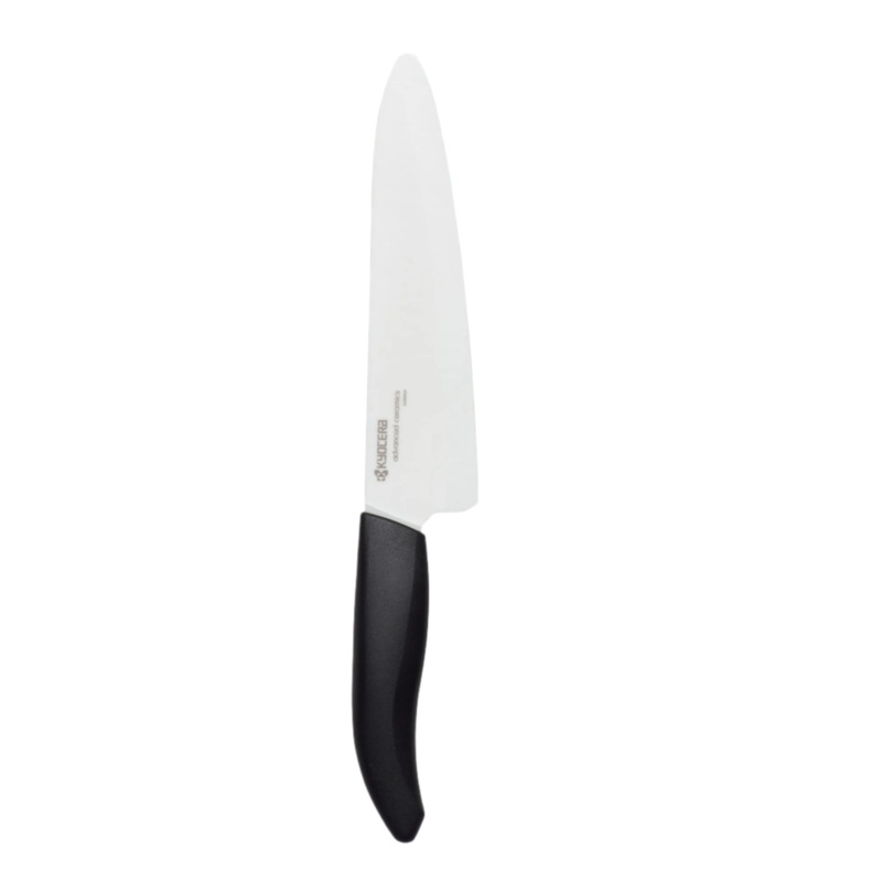 Kyocera Knife, 7 Chef’s Ceramic White Blade Black Handle  – FK-180-WH