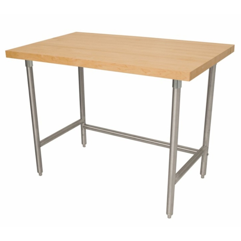 Advance Tabco Work Table, Wood Top 24×72, Crossrails – TH2S-246