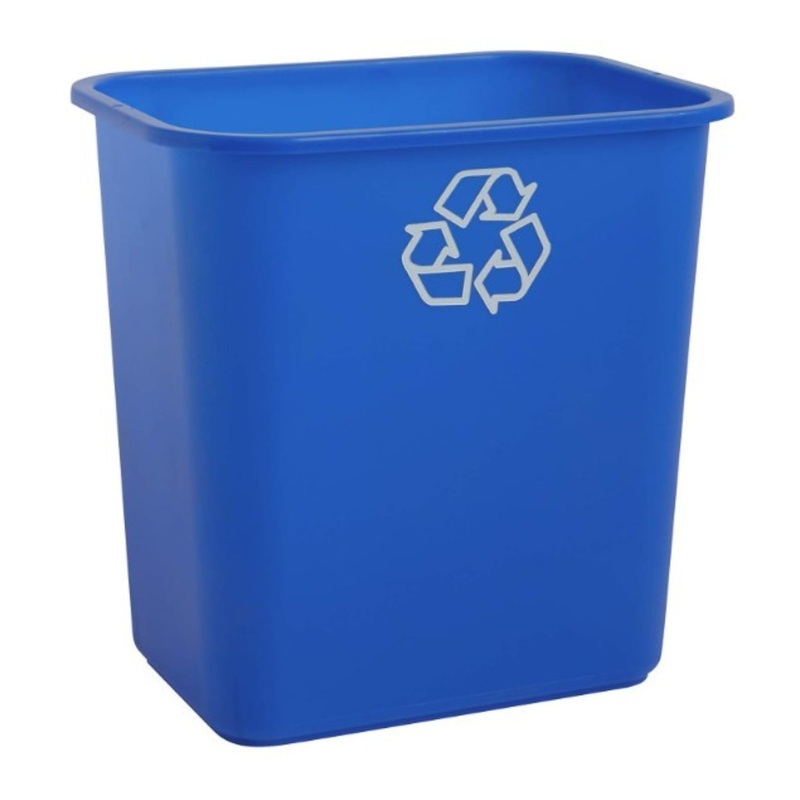 CCK Wastebasket/Trash Container, Blue 28qt Rectangle – WR-28L