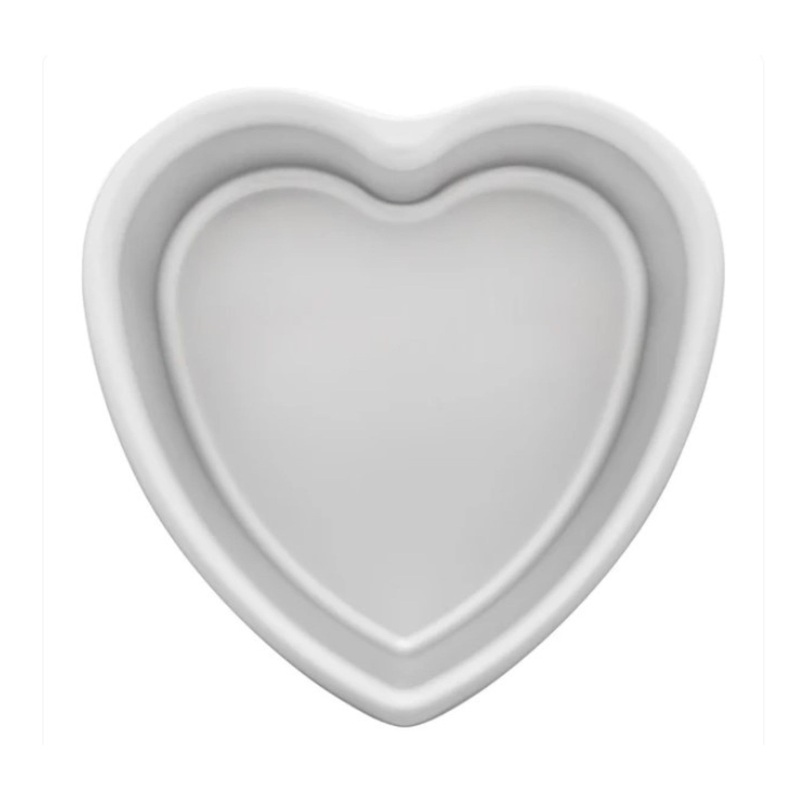 Fat Daddio’s Heart Cake Pan, Aluminum 10 x 10 x 3, Removeable Bottom – PHT-L83