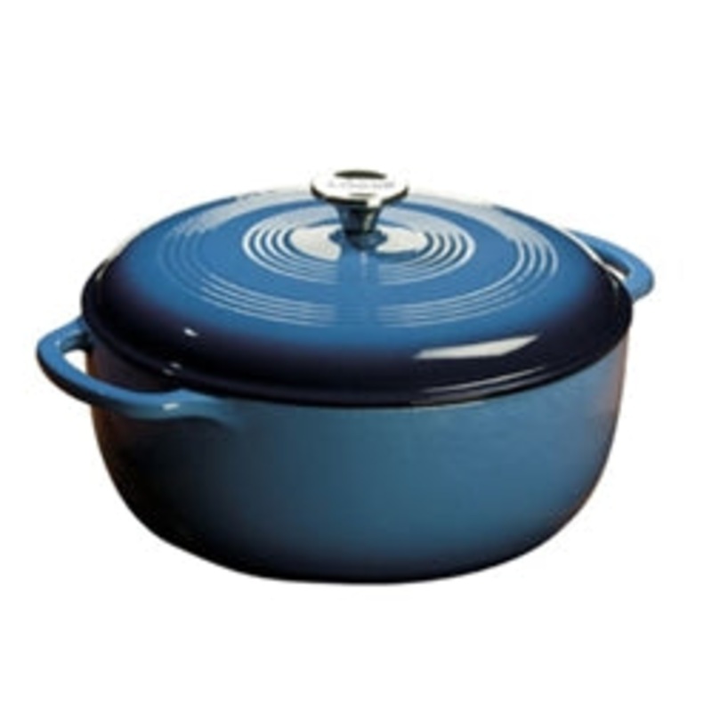 Lodge Dutch Oven, 7.5 Qrt Enameled Cast Iron, Blue Exterior – EC7D33