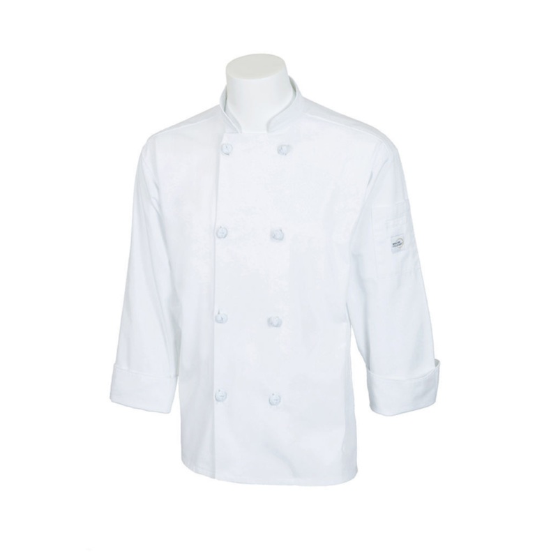 Chef Coat Wht w/Knot Button XL – MTOM60012WH1X