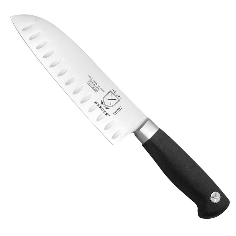 Mercer Culinary M20707 Genesis 7-Inch Santoku Knife, Black – M20707