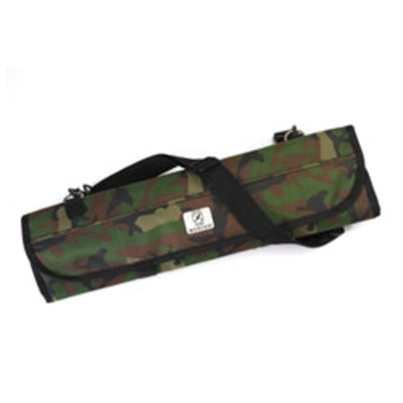 Mercer Tool Knife Roll, 21 x 8 x 1 Rolled, Camouflage, 7 Elastic Pockets – M30007CM