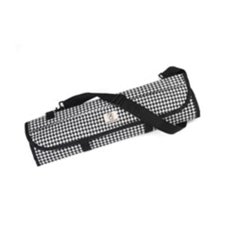 Mercer Tool Knife Roll, 21 x 8 x 1 Rolled, Hounds Tooth, 7 Elastic Pockets – M30007HT