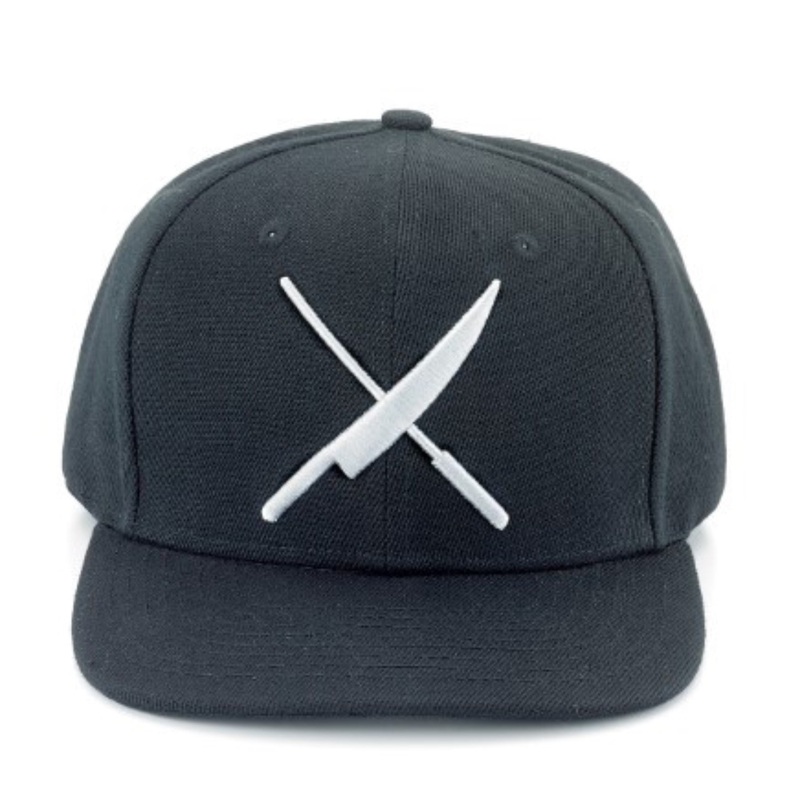 Mercer Tool Snap Back Cap, 6 panel design, Black with White Mercer Logo – M60132BKW