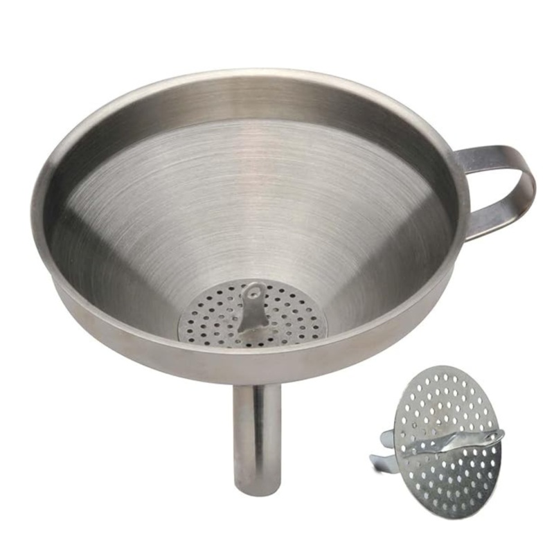 Norpro Funnel, Stainless Steel With Strainer – 247