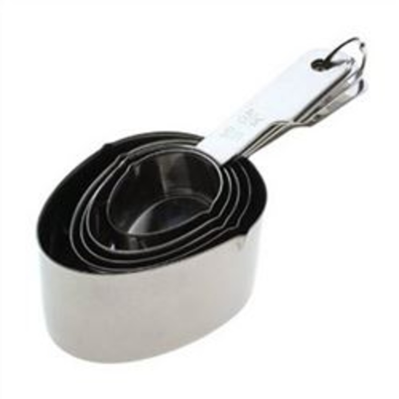 Norpro Measuring Cup Set, Stainless Steel, 5-Piece – 3057