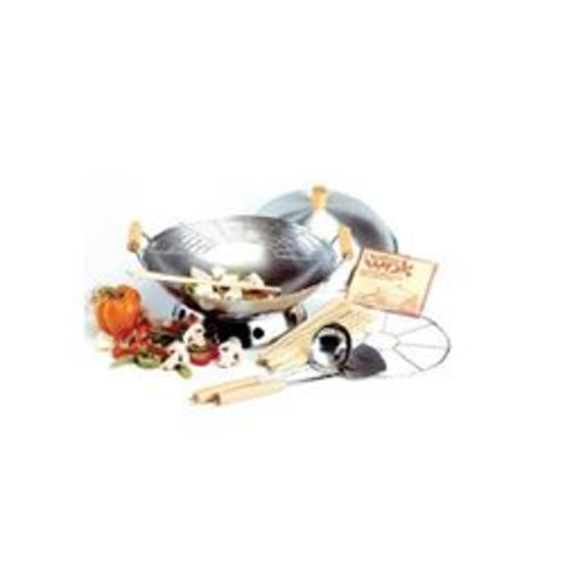 Norpro Wok Set, Carbon Steel, 10 Piece, 14 – 506