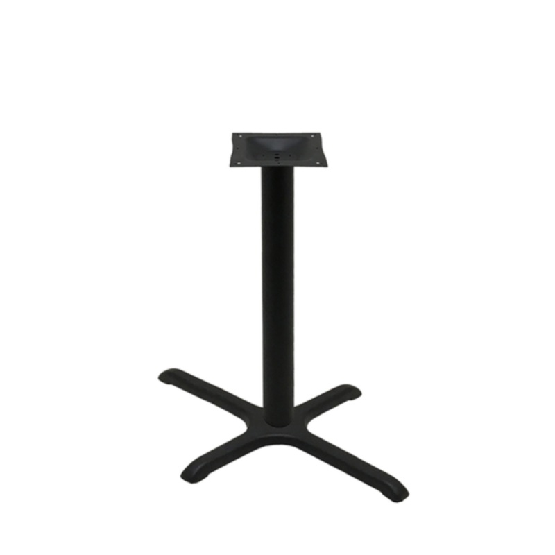 Oak St. Table Base, 22x 30 X Style Cast Iron Black – B2230-STD