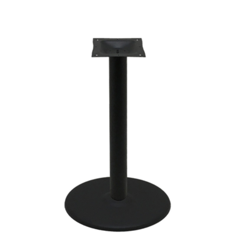 Oak Street Table Base, 22 Round Cast Iron – Black – B22DISC-STD