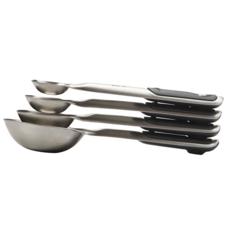 OXO Measuring Spoons, GoodGrips 4 Piece – Stainless Steel – 11132100