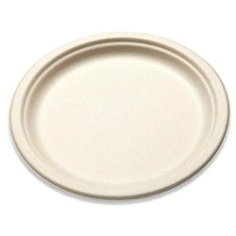 Papercraft Plate 6 Round Natural Brown Fibr 1M –