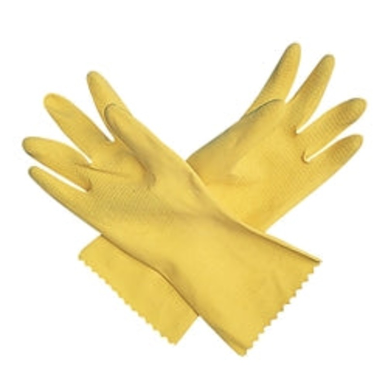 D-W Gloves Med Yellow Latex