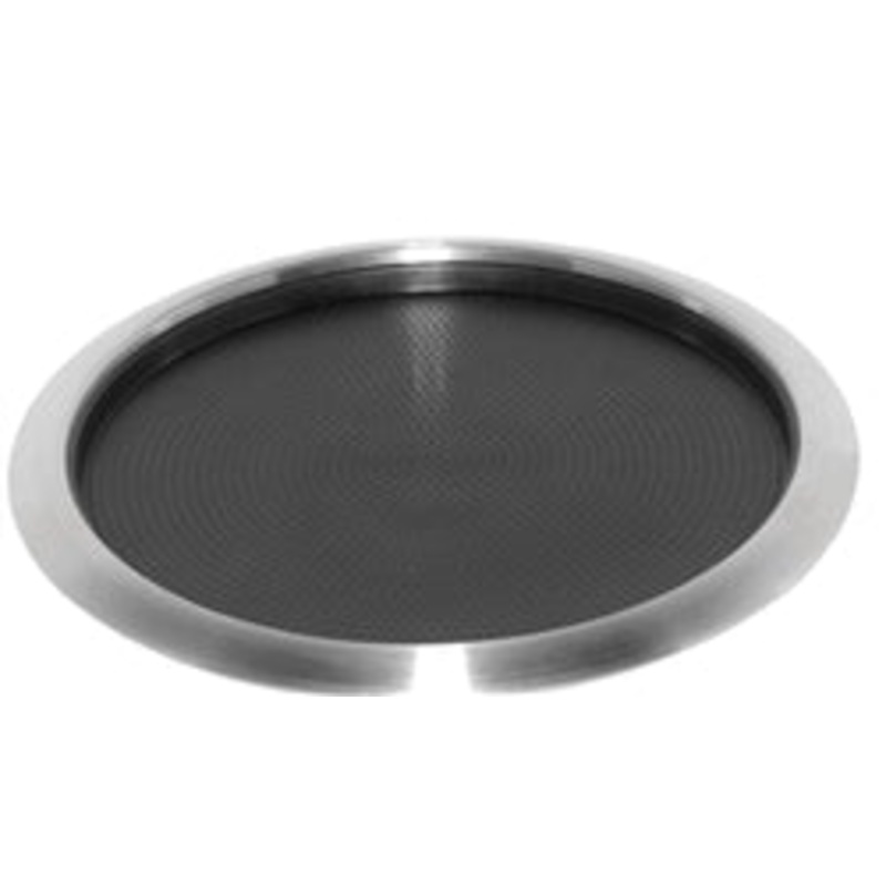 Service Ideas Tray, 14, Round, Stackable, Non-Slip, Removable Silicone Rubber Insert – TR1412RI