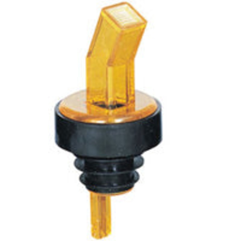 Spill-Stop Pourer Ban-M Screened – Amber W/Black Collar – 313-00 12/BG