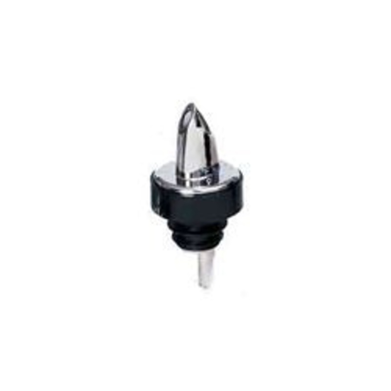 Spill-Stop Pourer, Plastic -Chrome With Black Collar – 361-00 12/BG