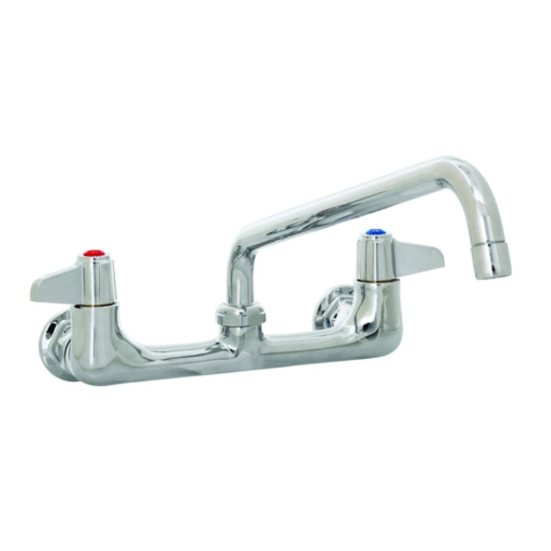 T-S Brass Equip Faucet, Wall Mt 12 Swivel Spout/Nozzle -5F-8WLX12