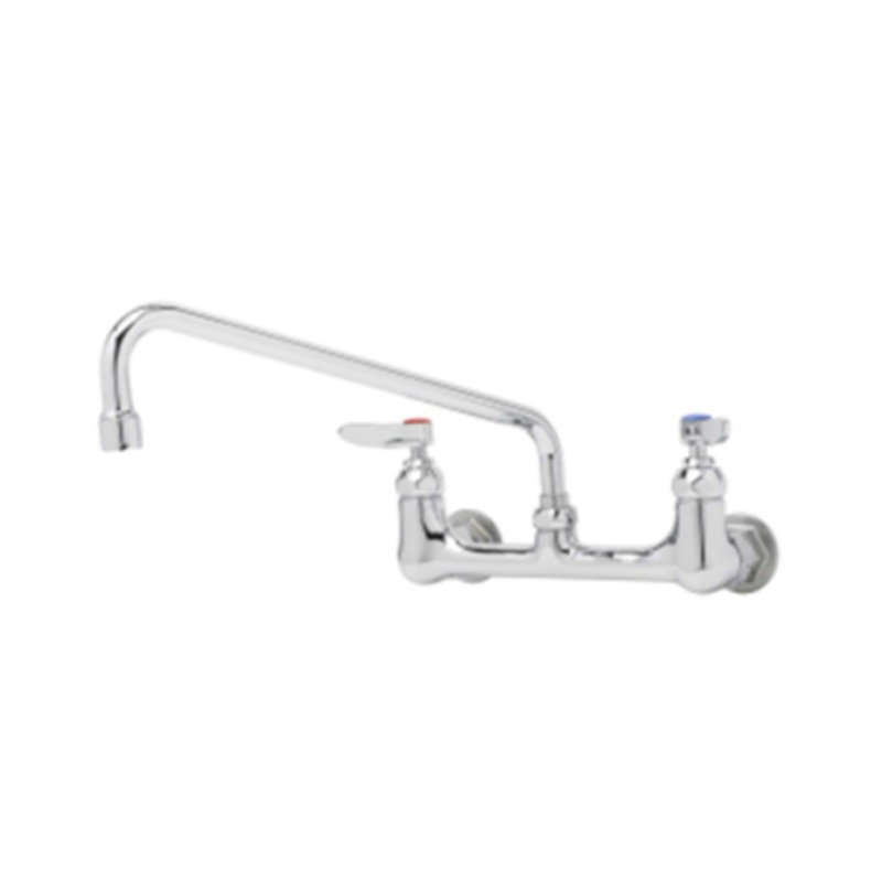 T-S Brass Faucet, Splash/Wall Mt, 12 Swivel Spout/Nozzle -B-0231
