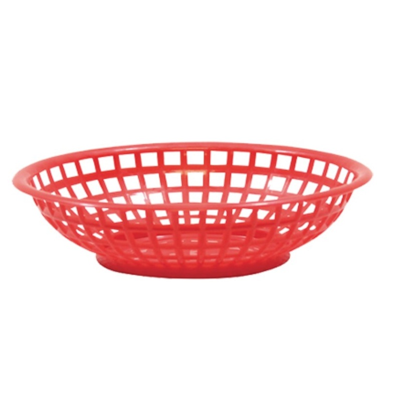 TableCraft Bread Basket Red 8 Round – 1075R