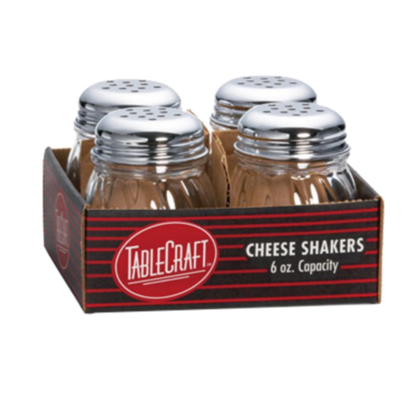 TableCraft – Cheese Shaker 6oz Perf Top, Glass – TCP260-4