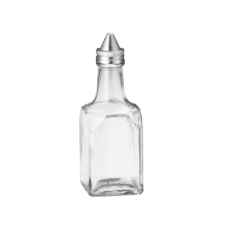 TableCraft O&V Dispenser 6oz Sq Gls SS Tp