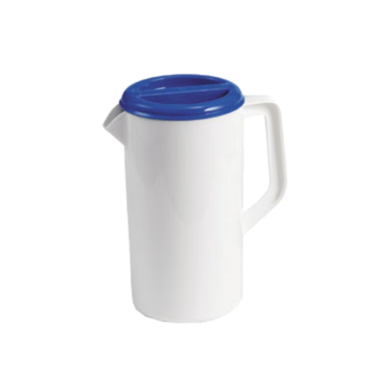 TableCraft Pitcher 3-way 2-1/2Qt White/Blue