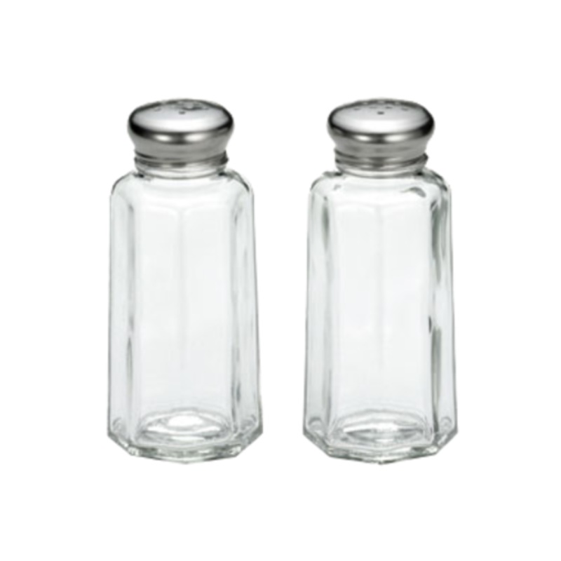 TableCraft S&P Shaker Panel Glass 2oz SS