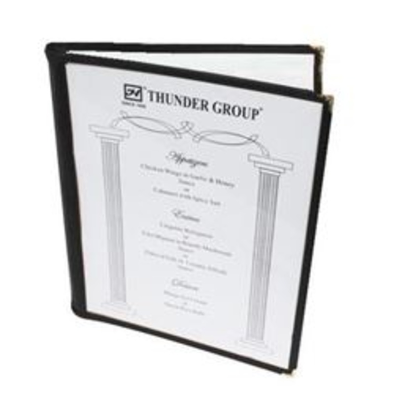 Menu Cover Blck 8.5×11 Rnd Brs