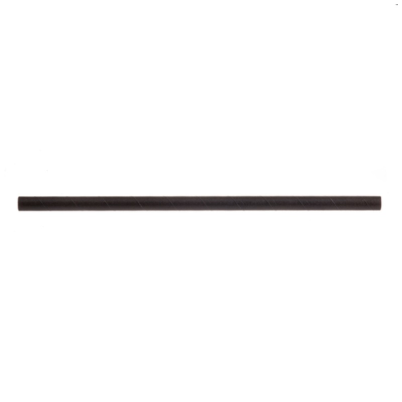 TableCraft, Paper Straws, 7 3/4 Unwrapped, Black 8mm – Case of 500 – 700132