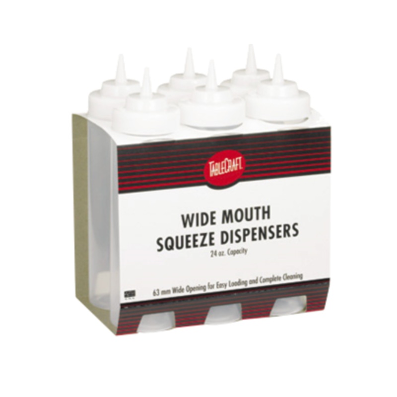 TableCraft – Squeeze Bottle Clear 8oz 6PK – TCPC108C