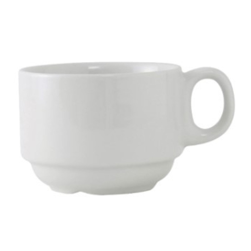 Tuxton Cup, Stackable Coffee, Plain White Alaska – CS3D
