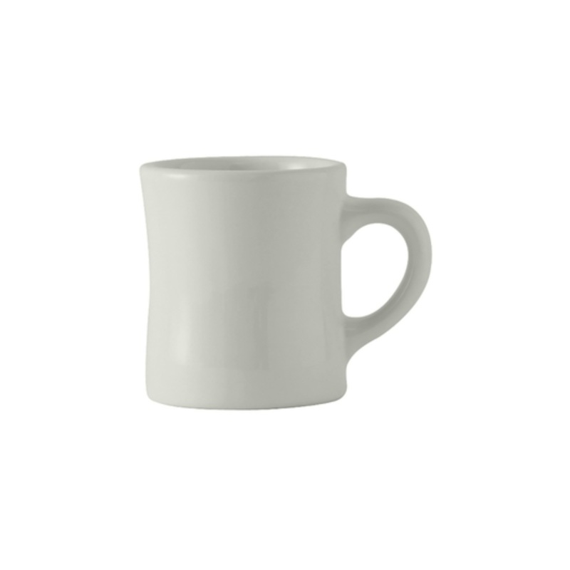 Tuxton Mug, 9 oz Diner Porcelain, White – CS2D