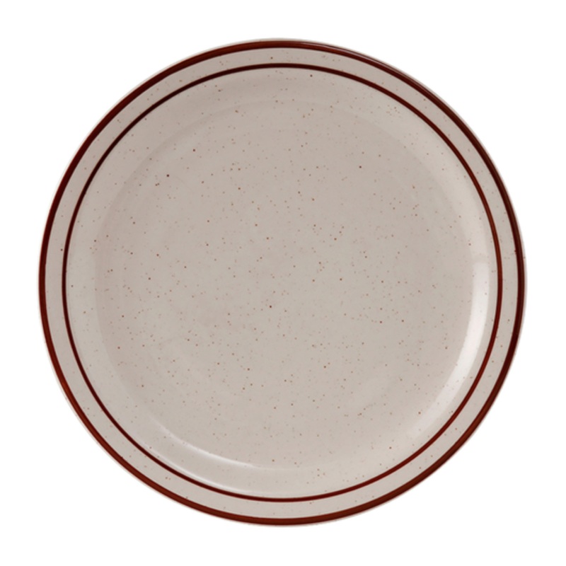 Tuxton Plate, 10 1/2 Brown Speckle Bahamas Pattern – CS1D