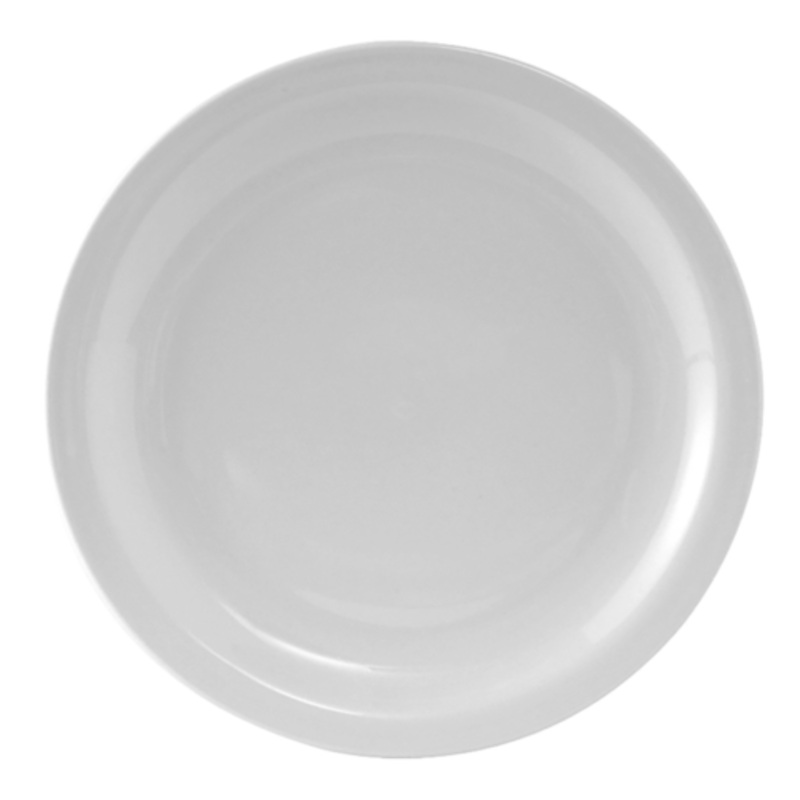 Tuxton Plate, 10 1/2 Narrow Rim White Colorado – CS1D