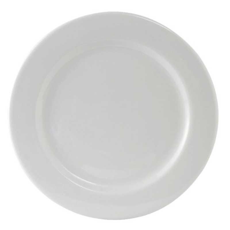 Tuxton Plate, 10 1/2 Rolled Edge Plain White Alaska – CS1D